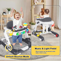 Thumbnail for 4 in 1 Multi-function Anti-O Shaped Baby Walker with Music Light