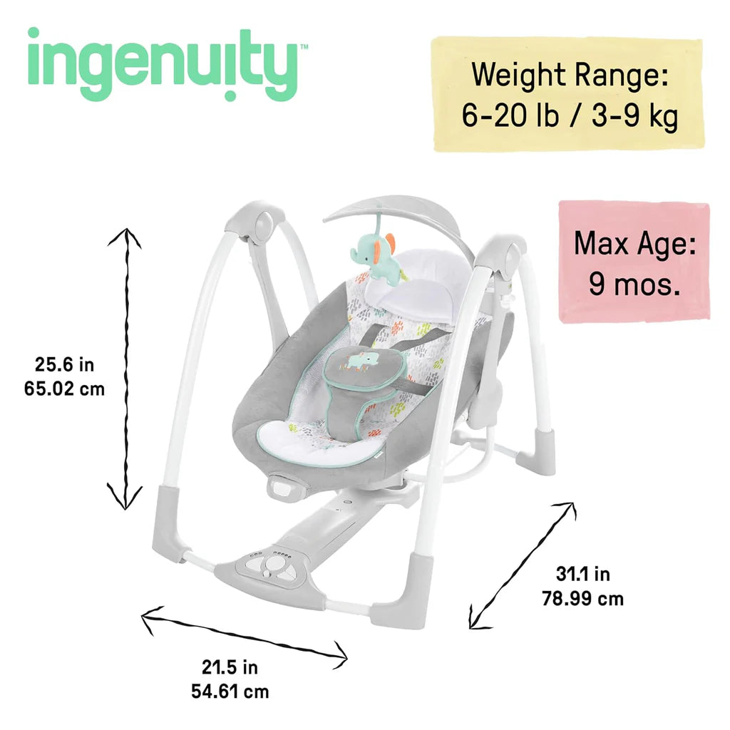 Ingenuity Power Adapt Portable Plug-in Swing