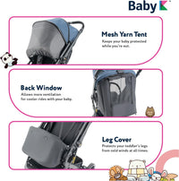 Thumbnail for LIGHT WEIGHT PREMIUM BABY STROLLER WITH SOFT SEAT