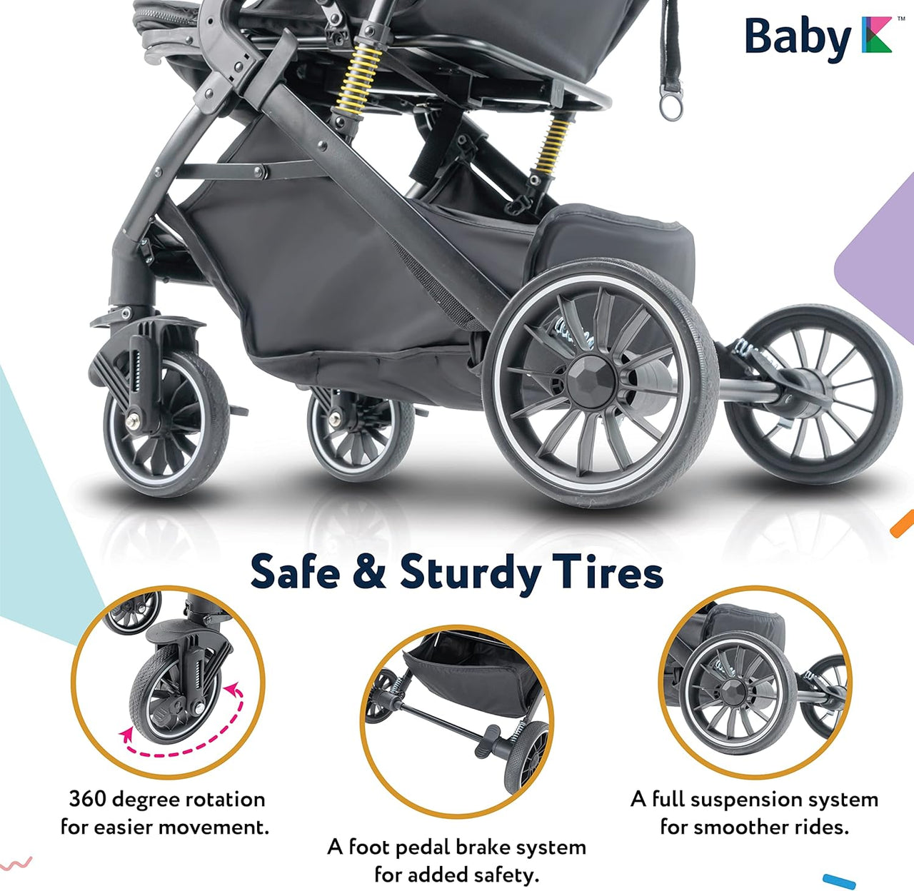 LIGHT WEIGHT PREMIUM BABY STROLLER WITH SOFT SEAT