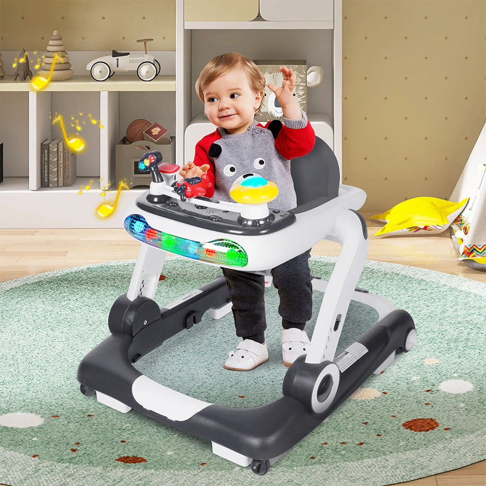 4 in 1 Multi-function Anti-O Shaped Baby Walker with Music Light