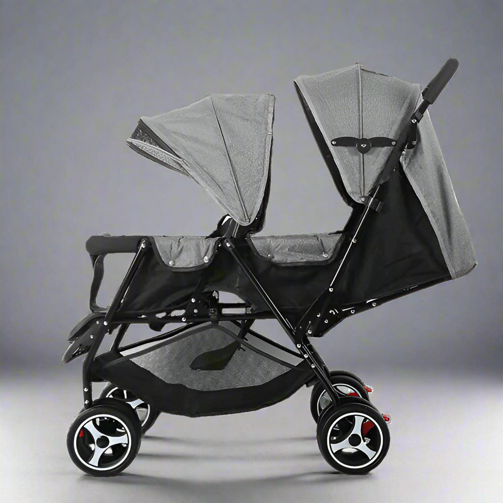 Baby Twin Foldable Stroller With Seat Adjustable