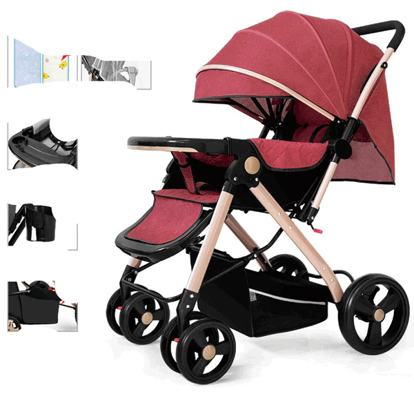 BABY STROLLER WITH BIG SIZE & WHEEL FOLDABLE