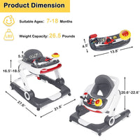 Thumbnail for 4 in 1 Multi-function Anti-O Shaped Baby Walker with Music Light