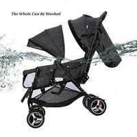 Thumbnail for Baby Twin Foldable Stroller With Seat Adjustable