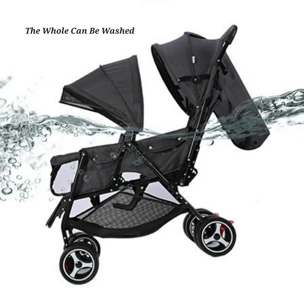 BABY TWIN FOLDABLE STROLLER WITH SEAT ADJUSTABLE