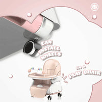 Thumbnail for 2 in 1 Baby High Chair & Booster Seat With Adjustable Height