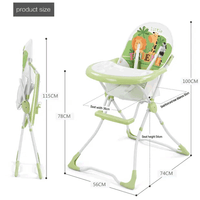 Thumbnail for Shenma Baby High Chair With Removablr Tray
