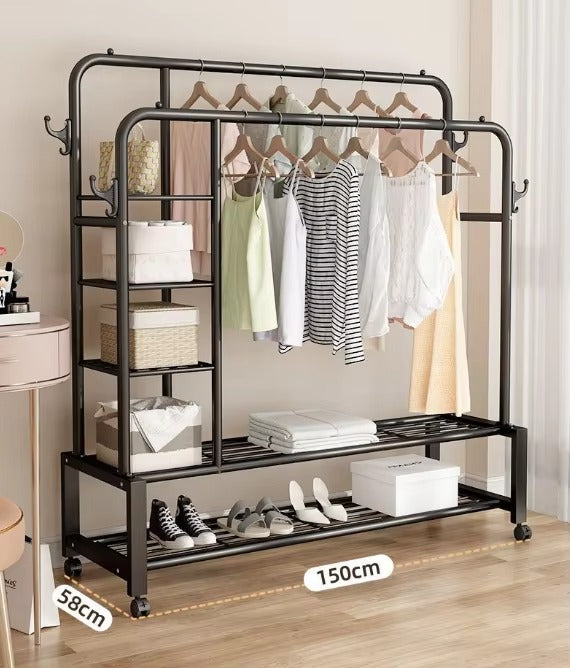 Bedroom Folding Hanging Clothes Rack