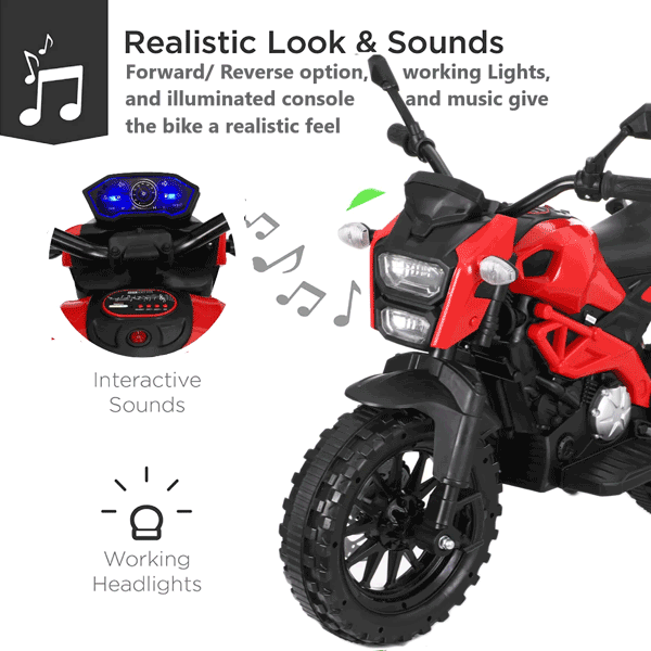 Harley Davidson - Kids Battery Operated Ride On Trail Bike With Shock