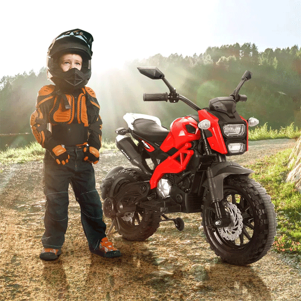 Harley Davidson - Kids Battery Operated Ride On Trail Bike With Shock