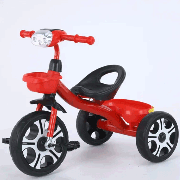 KIDS IMPORTED TRICYCLE WITH REMOVABLE BUCKET LIGHTS & MUSIC