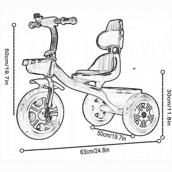 KIDS IMPORTED TRICYCLE WITH SOFT SEAT