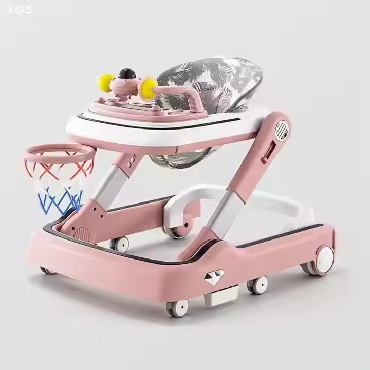 2 in 1 Baby Walker With Basketball Hoop