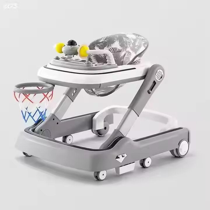 2 in 1 Baby Walker With Basketball Hoop