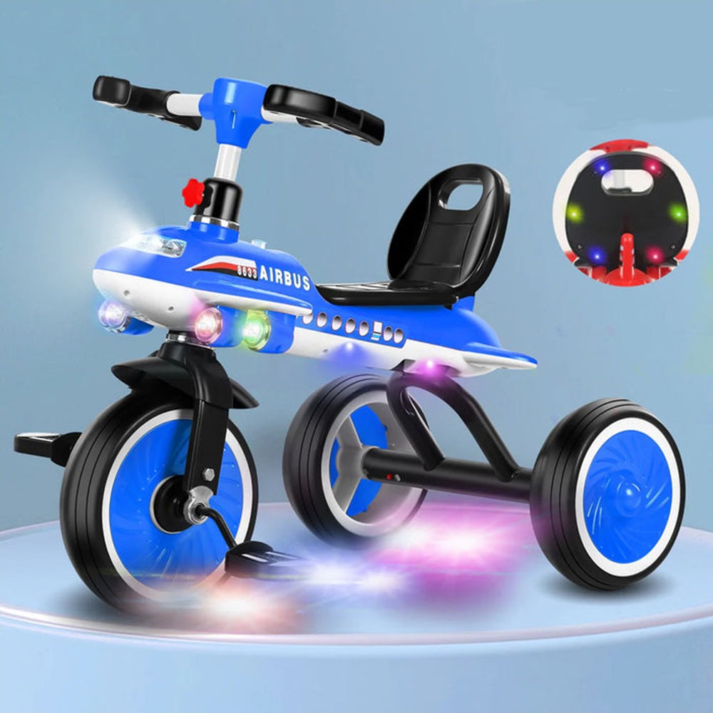 AEROPLANE FACE IMPORTED TRICYCLE FOR KIDS WITH LIGHTS