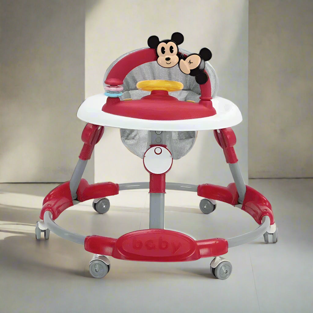 Fiber Mickey Round Baby Walker Foldable