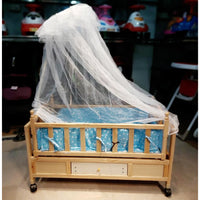 Thumbnail for Baby Woodeb Bed With Swing - Imported - Light Wood