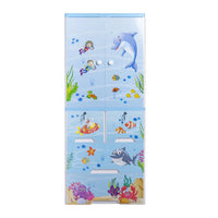 Thumbnail for KIDS & BABIES STORAGE HOME BOX WITH HANGING & SHELVES - 3 DRAWERS - OCEAN BLUE