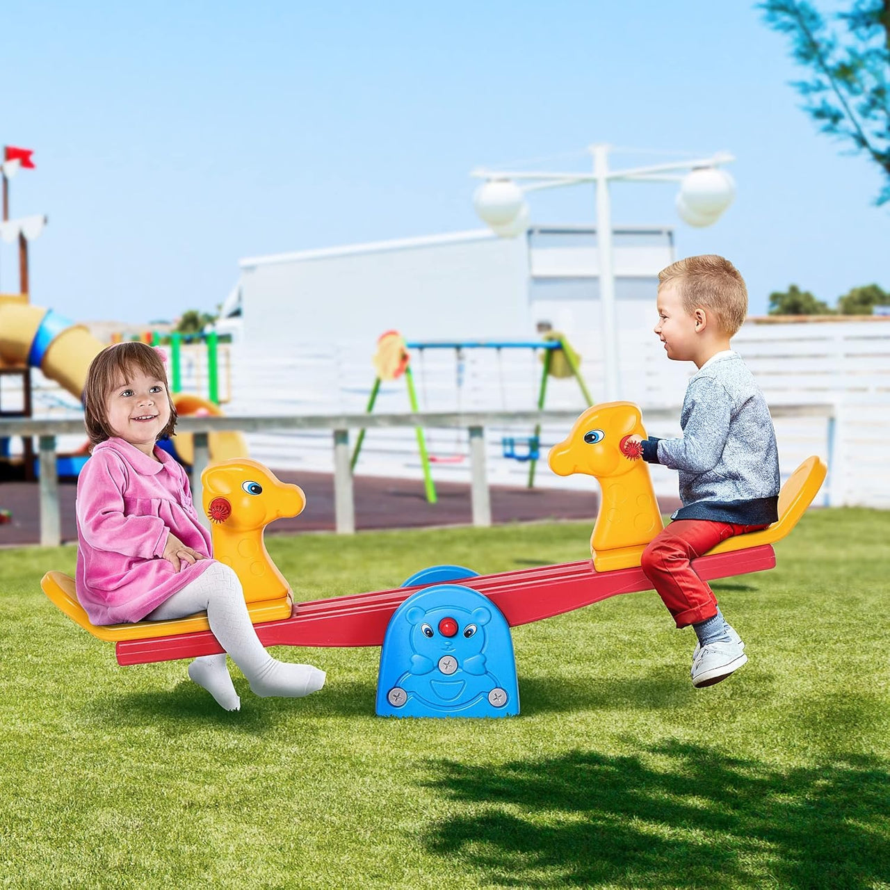Homcom Kids Seesaw Safe Teeter Totter 2