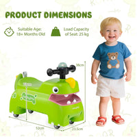 Thumbnail for Crocodile Design Push Car With Light & Music