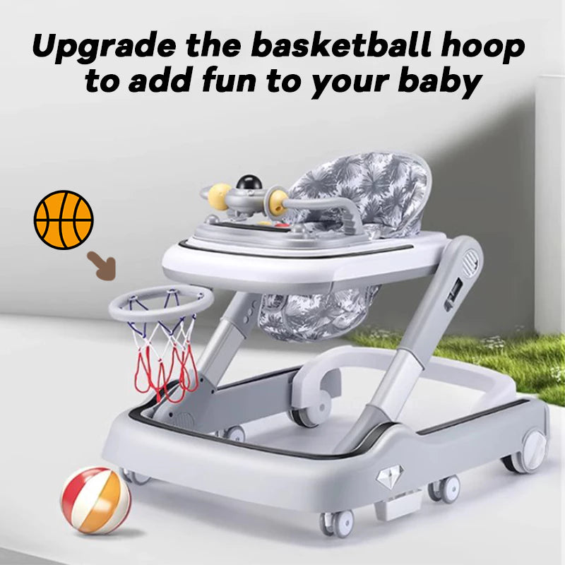 2 in 1 Baby Walker With Basketball Hoop