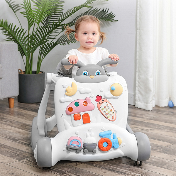 PREMIUM 2 IN 1 BABY ACTIVITY & WALKER IN FIBER MATERIAL WITH MUSICAL TRAY