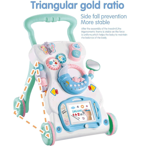 BABY ACTIVITY WALKER WITH EDUCTIONAL TOYS