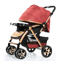 Thumbnail for BIG SIZE LUXURY FOLDABLE BABY STROLLER TWO WAY HANDLE