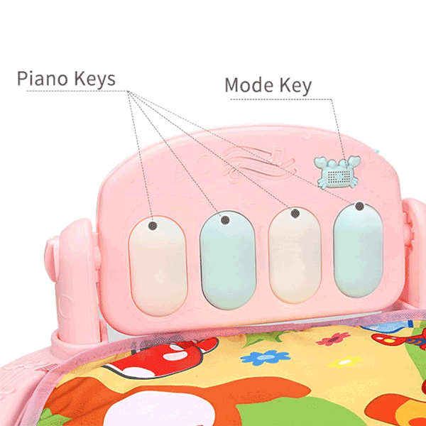 BABY MUSICAL PLAY GYM WITH RATTLES AND PIANO