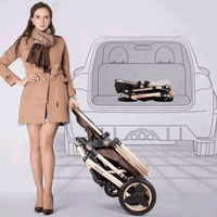 Thumbnail for BELECOO 3 IN 1 BABY STROLLER FOLDABLE