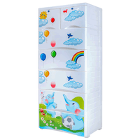 Thumbnail for KIDS & BABIES STORAGE HOME BOX - 6 DRAWERS - ELEPHANT - WHITE