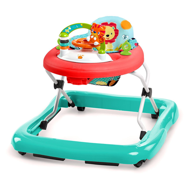 BRIGHT STARTS SAFARI ZIG-A-ZAG BABY WALKER