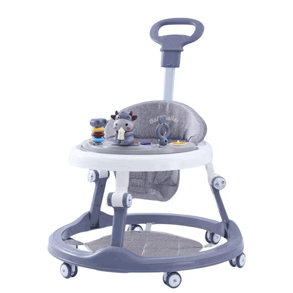 2 IN 1 FIBER BABY WALKER HIGH QUALITY WITH HANDLE & ROOF