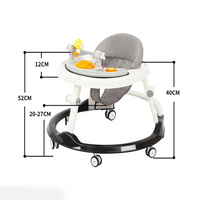 Thumbnail for COMPACT FOLDABLE BABY WALKER WITH HEIGHT ADJUSTABLE