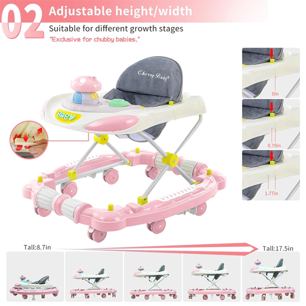 3 IN 1 MULTIFUNCTIONAL  BABY WALKER WITH ROCKER & STROLLER