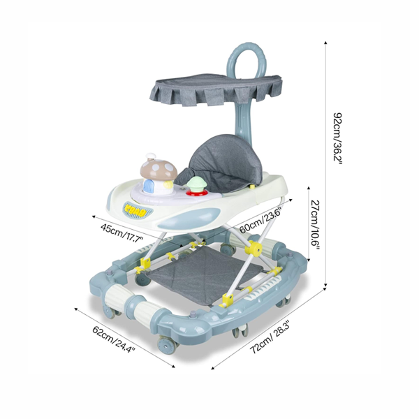 3 IN 1 MULTIFUNCTIONAL  BABY WALKER WITH ROCKER & STROLLER