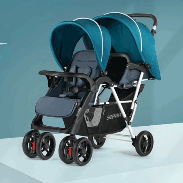 BIG SIZE FOLDABLE TWIN BABY STROLLER