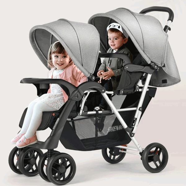 BIG SIZE FOLDABLE TWIN BABY STROLLER