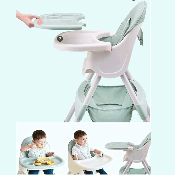 FIBER BABY HIGH CHAIR FOLDABLE WITH REMOVABLE TRAY