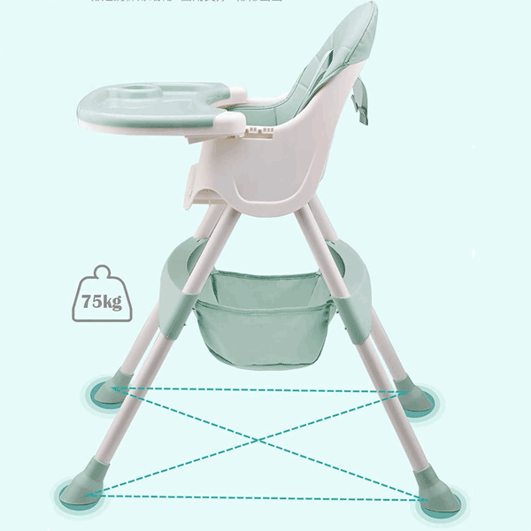 FIBER BABY HIGH CHAIR FOLDABLE WITH REMOVABLE TRAY