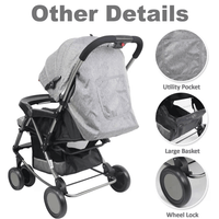 Thumbnail for HAOSHUO FOLDABLE BABY STROLLER CONVERT TO ROCKER