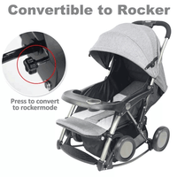 Thumbnail for HAOSHUO FOLDABLE BABY STROLLER CONVERT TO ROCKER