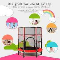 Thumbnail for 4.5FT TRAMPOLINE FOR KIDS WITH ENCLOSURE NET AND SAFETY PAD