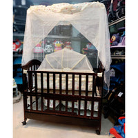 Thumbnail for BABY WOODEN BED & SWING - IMPORTED - CHOCLATE BROWN