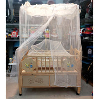 Thumbnail for BABY WOODEN BED & SWING - IMPORTED - LIGHT WOOD