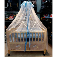 Thumbnail for BABY WOODEN BED & SWING - IMPORTED - LIGHT WOOD