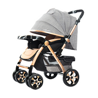 Thumbnail for BIG SIZE LUXURY FOLDABLE BABY STROLLER TWO WAY HANDLE