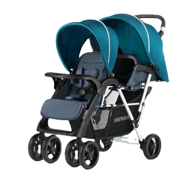 BIG SIZE FOLDABLE TWIN BABY STROLLER