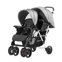 Thumbnail for BIG SIZE FOLDABLE TWIN BABY STROLLER